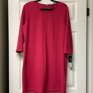 Daisy Fuentes fuchsia spandex/poly  zip back dress